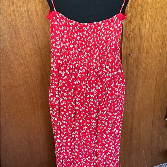 Aeropostale Vibrant Red Floral Dress with Tie-Front size XL - Picture 3 of 5